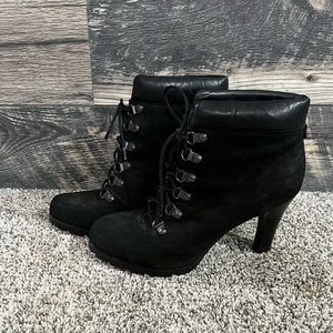 Ralph Lauren leather laced booties